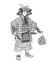 A coloring page of japanese clothing